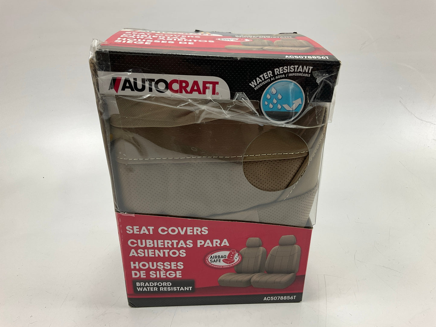 Autocraft AC5078856T Tan Faux Leather Seat Covers, Waterproof, Does 2 Seats