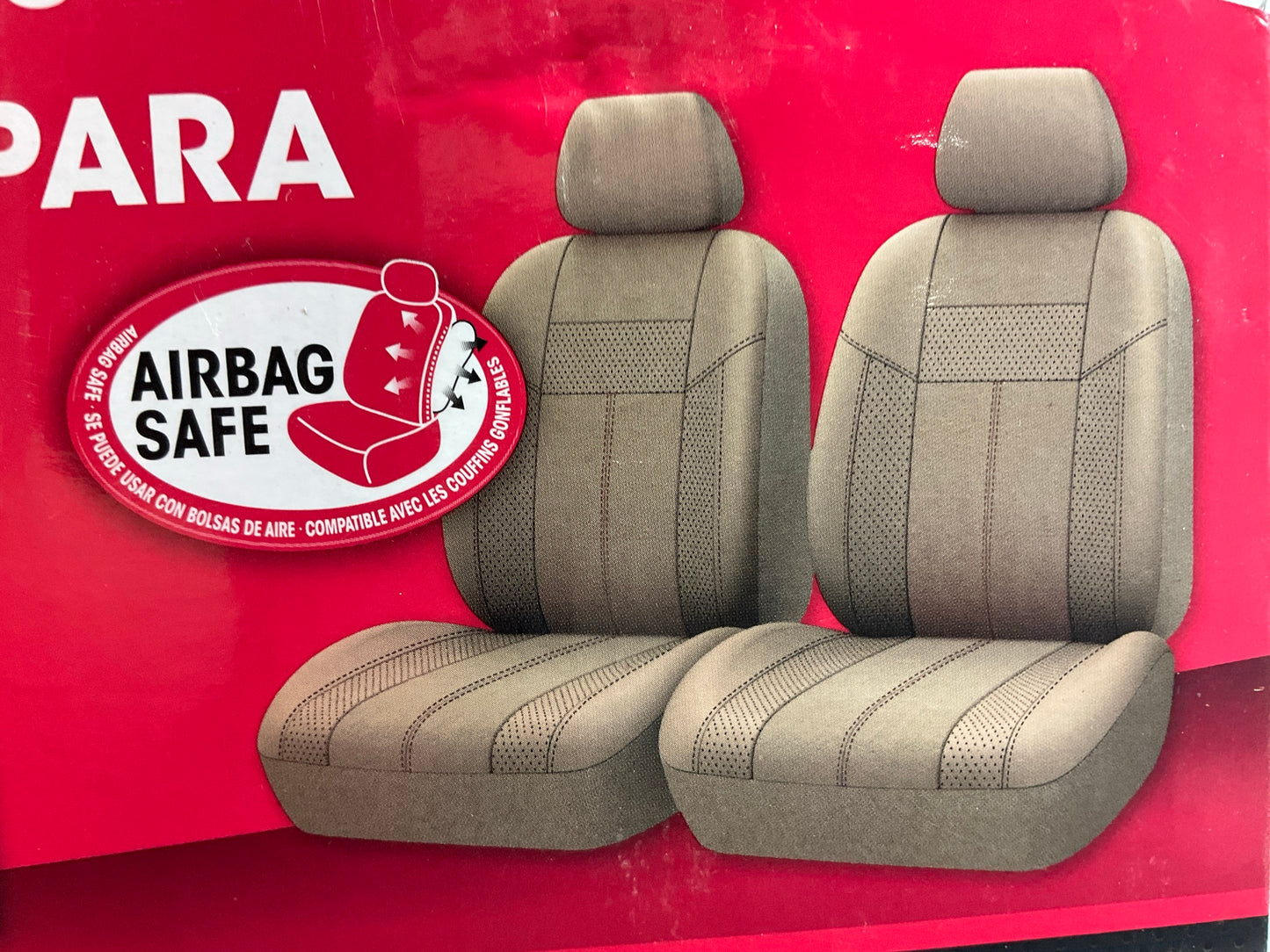 Autocraft AC5078856T Tan Faux Leather Seat Covers, Waterproof, Does 2 Seats