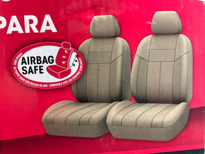 Autocraft AC5078856T Tan Faux Leather Seat Covers, Waterproof, Does 2 Seats