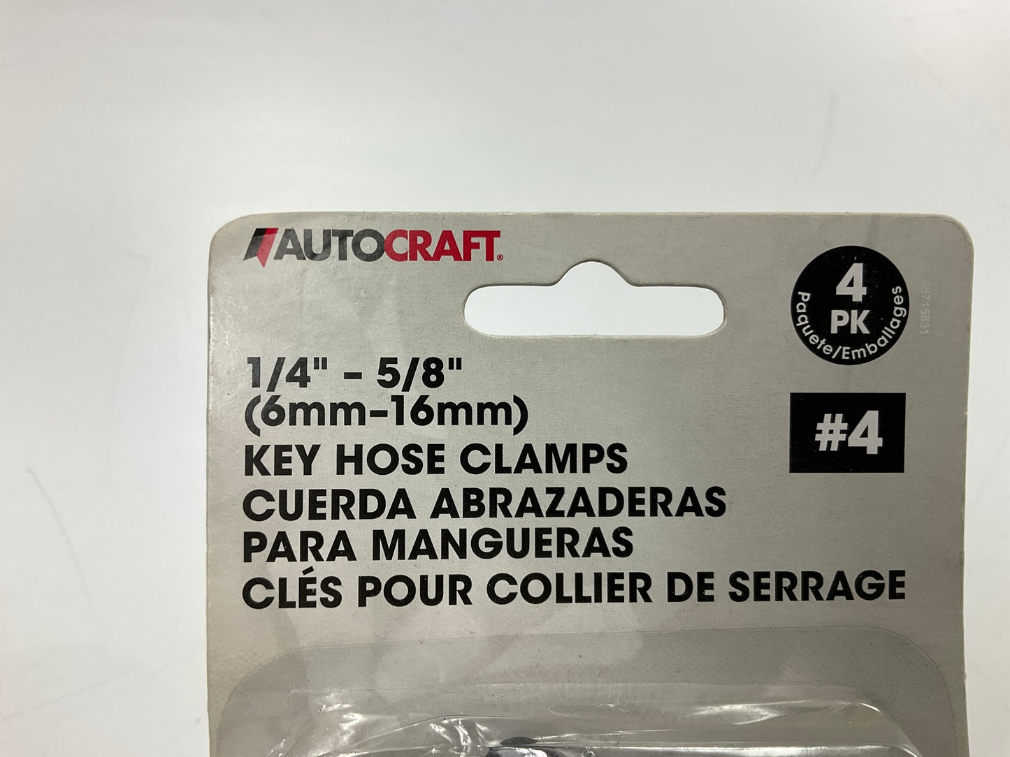 Autocraft AC5202K Hose Clamp 1/4'' - 5/8'' Key Hose Clamps, Pack Of 4