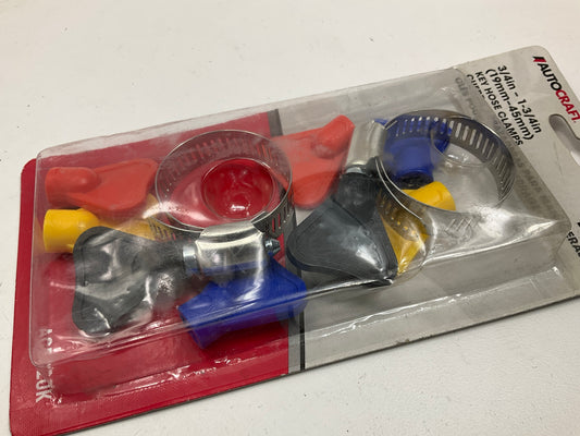 (5) AutoCraft AC5220K Key Hose Clamps, No. 20, 2 Pack, Range: 3/4'' - 1-3/4''