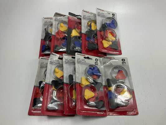 (10) Packs - Autocraft AC5228K Hose Clamp 1- 1/4'' - 2 -1/4'' Key Hose Clamps
