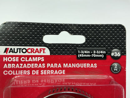 Autocraft AC5236V - 1-3/4'' - 2-3/4'' Hose Clamps - Pack Of 2
