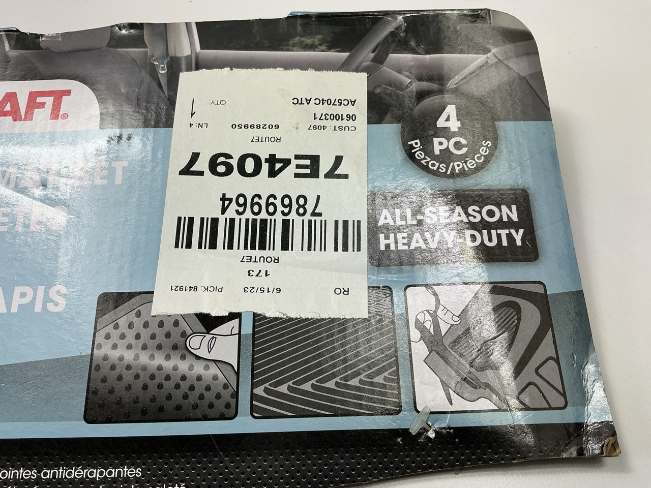 Autocraft AC5704C Clear Cut-to-fit Heavy Duty Rubber Floor Mat