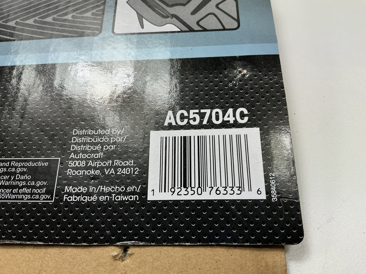 Autocraft AC5704C Clear Cut-to-fit Heavy Duty Rubber Floor Mat