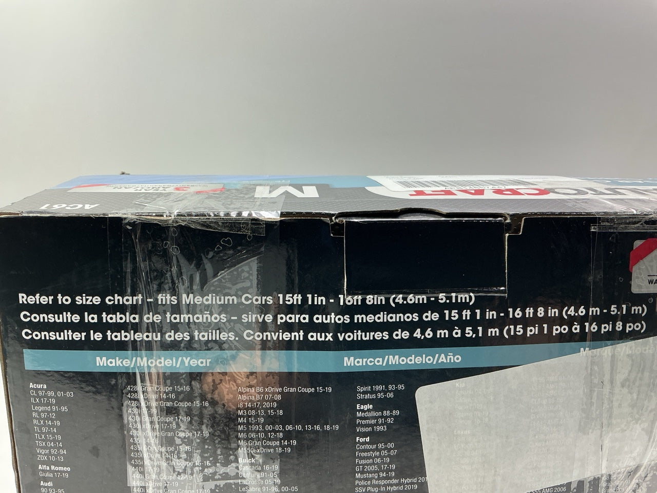 Autocraft AC61 Car Cover For Medium Size Cars 15' 1'' - 16' 8''