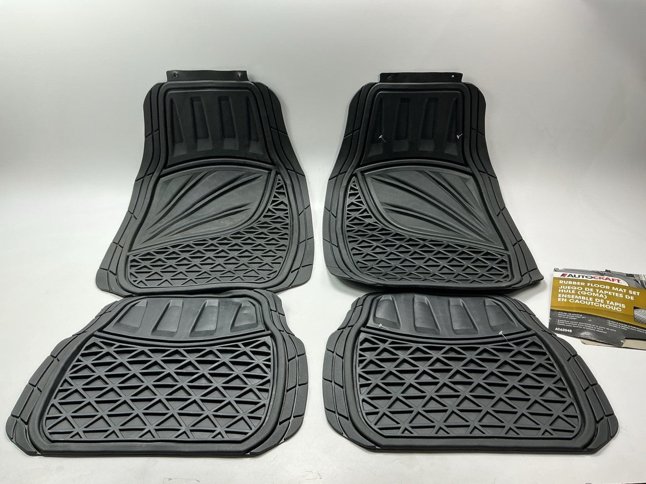 Autocraft AC6204B 4 - Piece Cut-to-fit Heavy Duty Rubber Floor Mats
