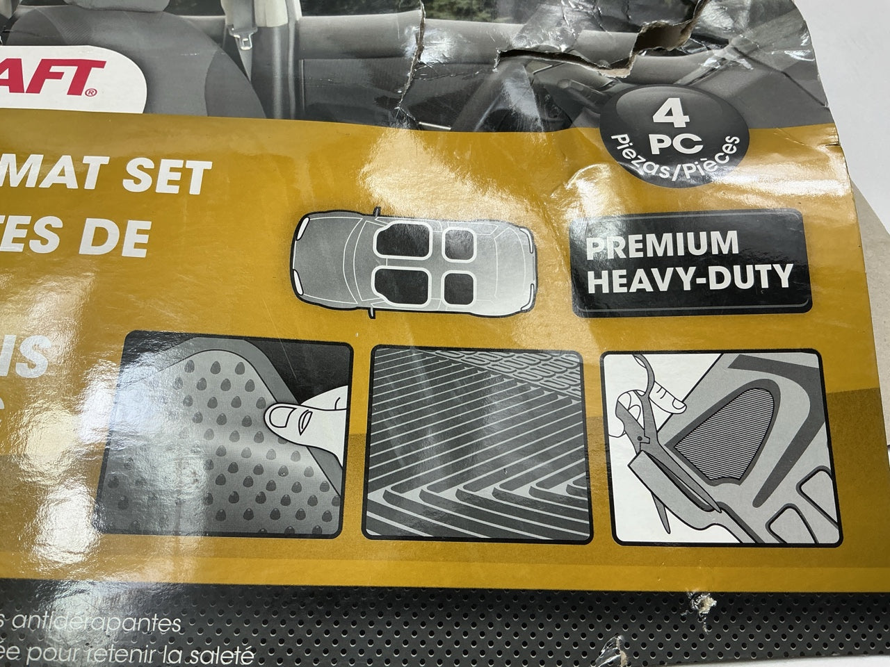 Autocraft AC6204B 4 - Piece Cut-to-fit Heavy Duty Rubber Floor Mats