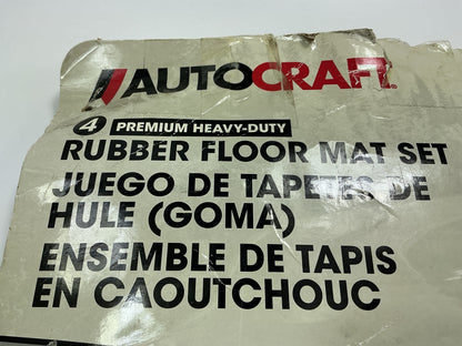 Autocraft AC6204T Universal Heavy Duty 4-Piece Tan Beige Rubber Floor Mats Set