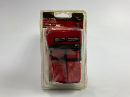 Autocraft AC72 - 1'' X 12' Llong Tie-down Straps, 300 Lb - Pack Of 2