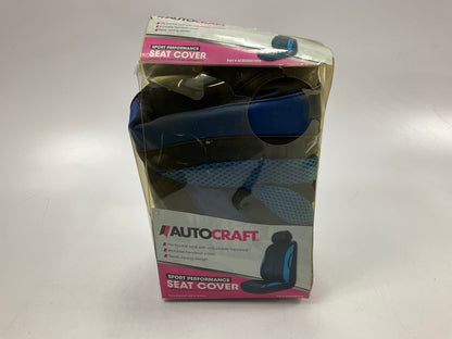 Autocraft AC800001995 Universal Bucket Seat Black/Blue Seat Cover - OPEN BOX