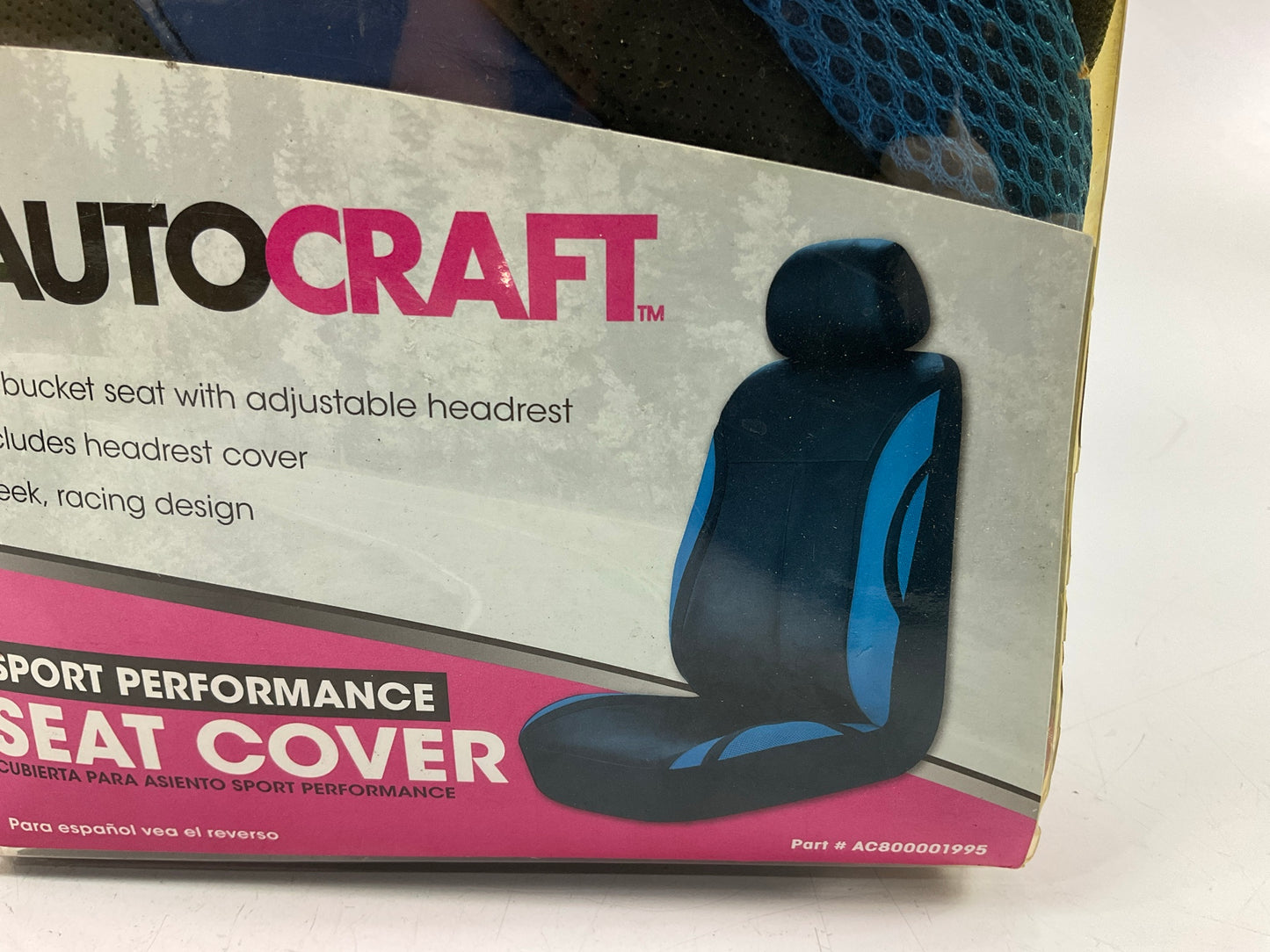 Autocraft AC800001995 Universal Bucket Seat Black/Blue Seat Cover - OPEN BOX