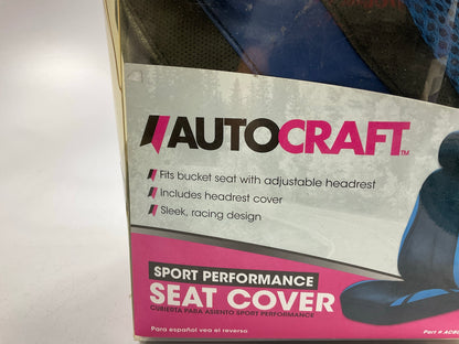 Autocraft AC800001995 Universal Bucket Seat Black/Blue Seat Cover - OPEN BOX