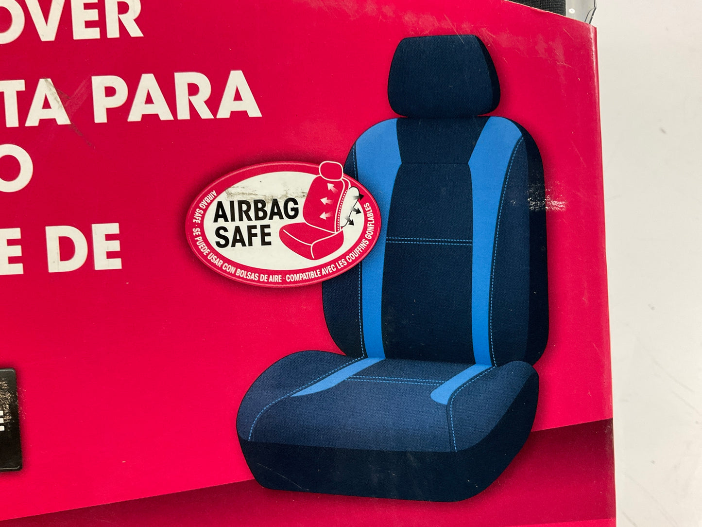 PAIR - Autocraft AC800001995BL Universal Bucket Seat Black/Blue Seat Cover Set