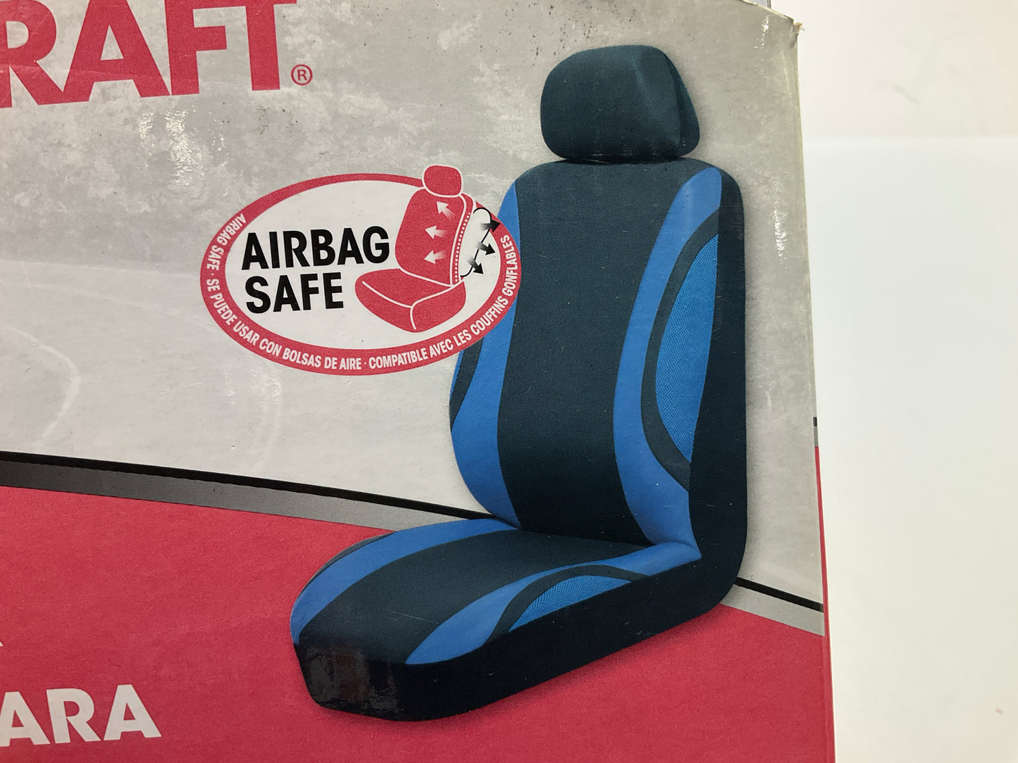 Autocraft AC800001995BL Universal Bucket Seat Black/Blue Seat Cover