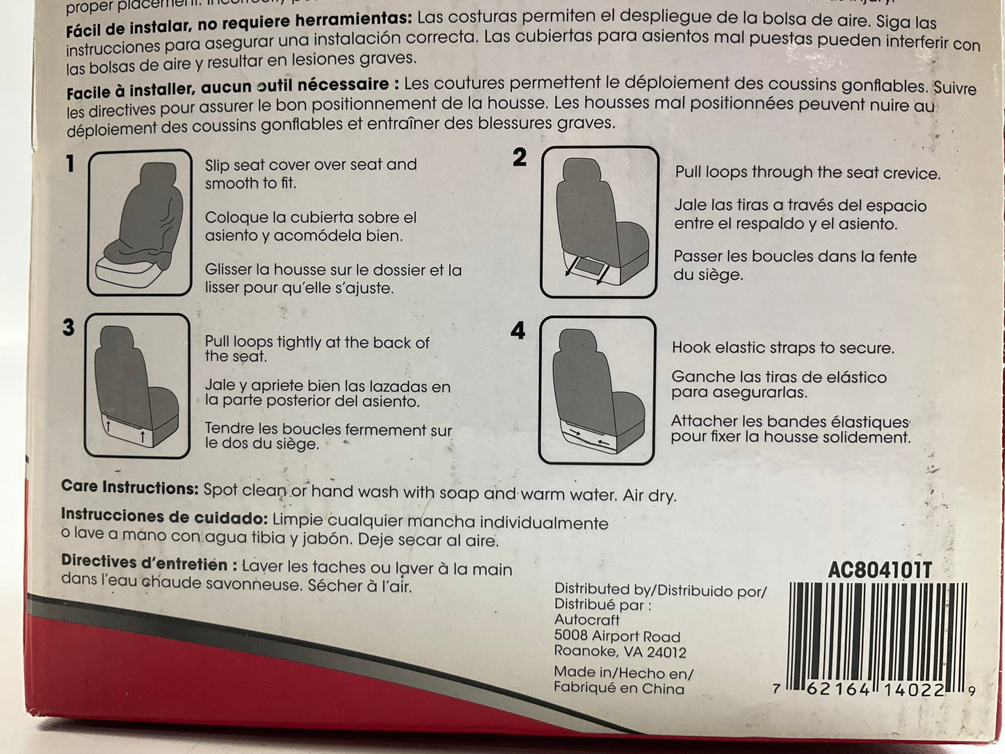 Autocraft AC804101T Seat Cover Set Brown For Bucket Seats