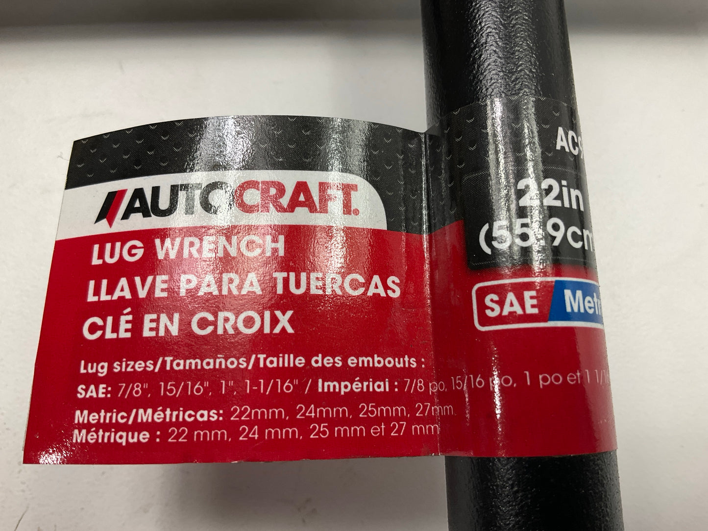 Autocraft AC94 Lug Nut Wrench, SAE & Metric 22mm 24mm 25mm 27mm