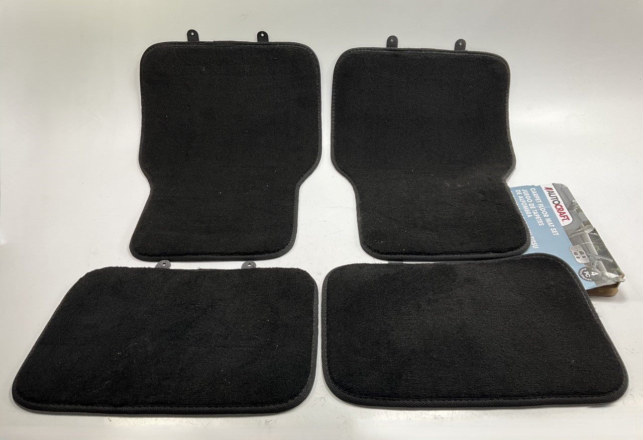 Autocraft ACFS4578B Universal 4-piece Floor Mats Carpet Set: 25.75''x17'' Front