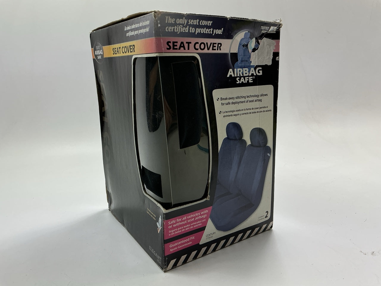 Autocraft E370046 Century Black Low Back Seat Cover - Pack Of 2