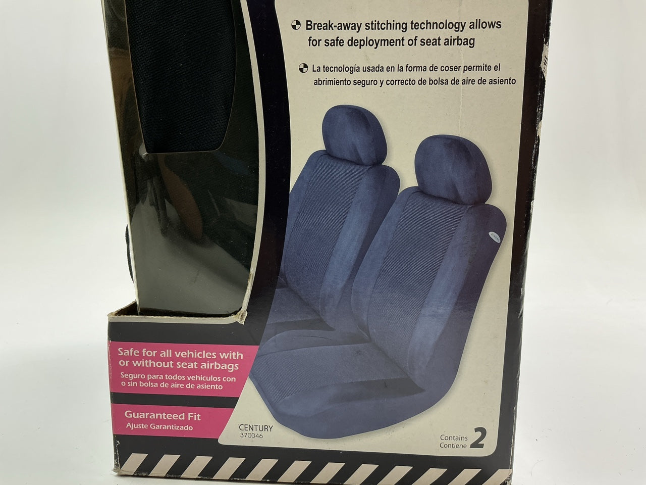 Autocraft E370046 Century Black Low Back Seat Cover - Pack Of 2