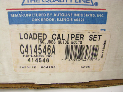 Remanufactured Autoline C414546A FRONT Disc Brake Caliper Set With Brake Pads