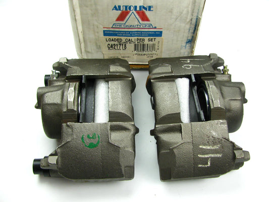 Reman. Autoline C421718 FRONT Brake Caliper Set With Brake Pads
