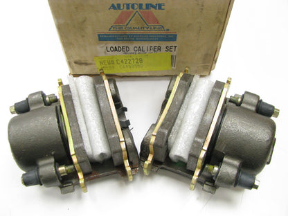 REMAN. Autoline C422728 Front Brake Caliper Set W/ Brake Pads  (LEFT + RIGHT)