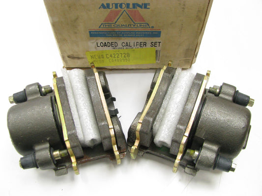 REMAN. Autoline C422728 Front Brake Caliper Set W/ Brake Pads  (LEFT + RIGHT)