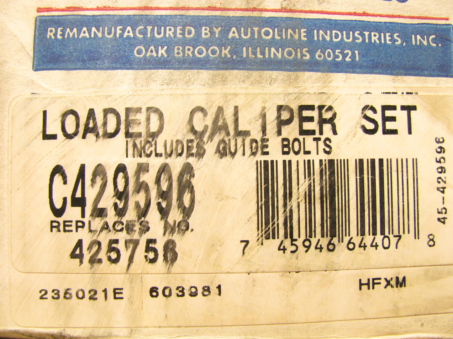Autoline C429596 Remanufactured Disc Brake Caliper Set - Front