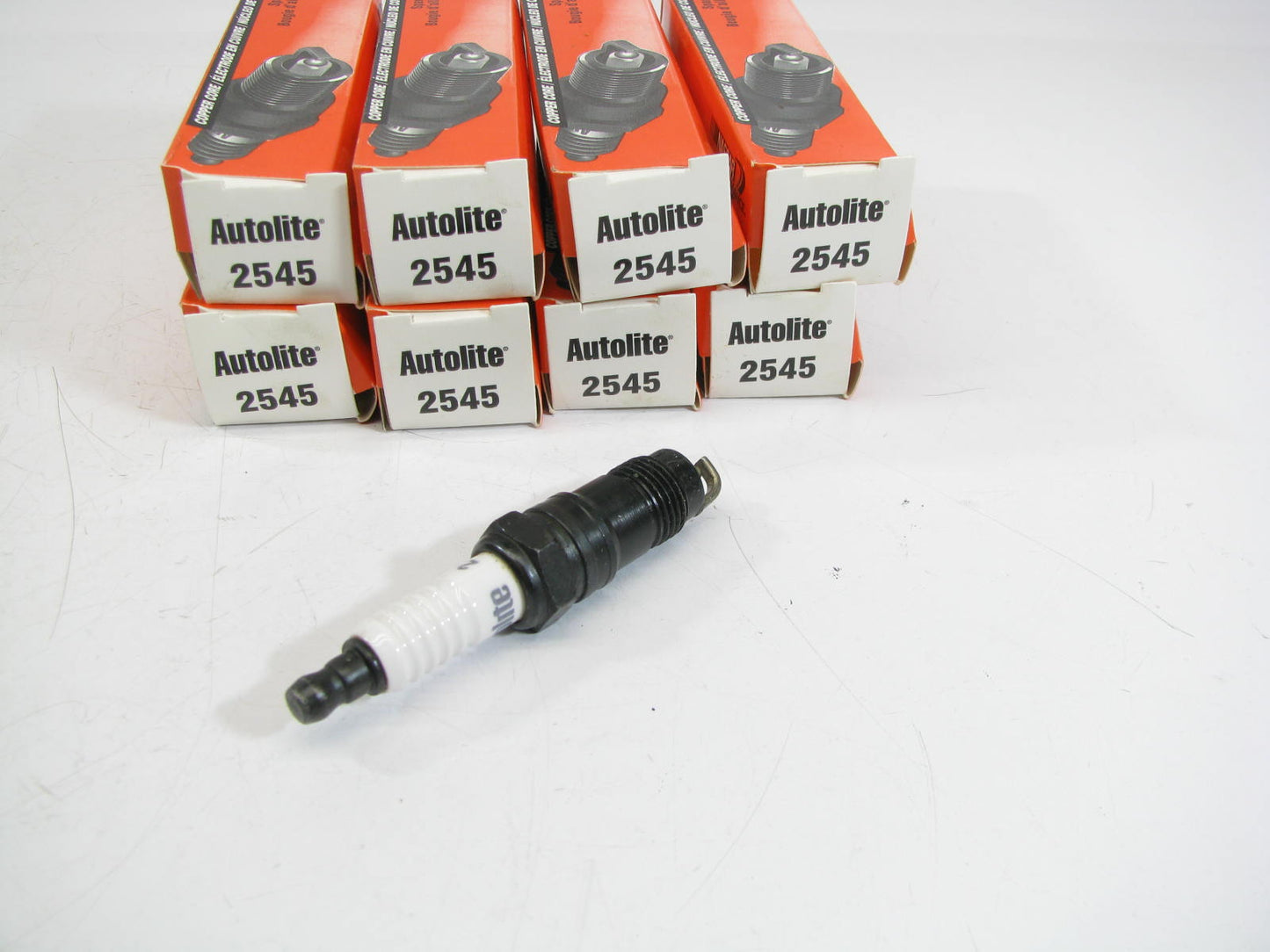 (8) Autolite 2545 Ignition Spark Plugs - Copper Resistor