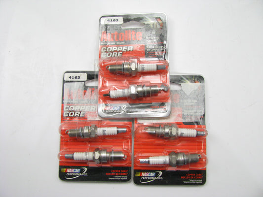 (6) Autolite 4163 Copper Core Spark Plugs