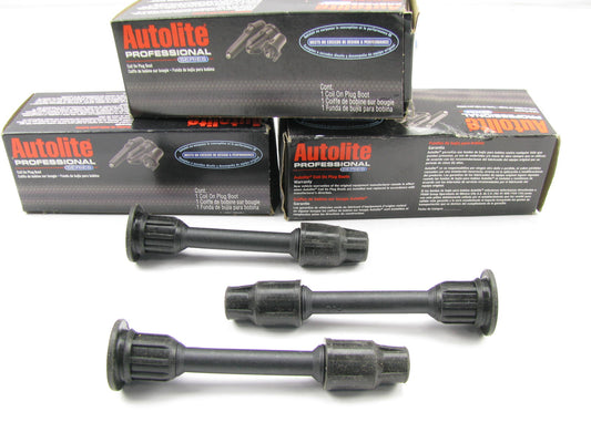 (3) Autolite 50013-1 Coil On Plug Boots - Left Bank For 1995-1999 Nissan 3.0L V6