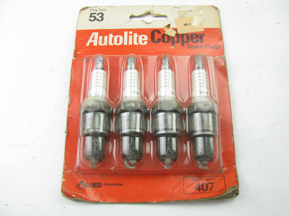 (4) Autolite 53 Ignition Spark Plugs Replaces 42XLS N9Y N10Y4 AG22 AG22C