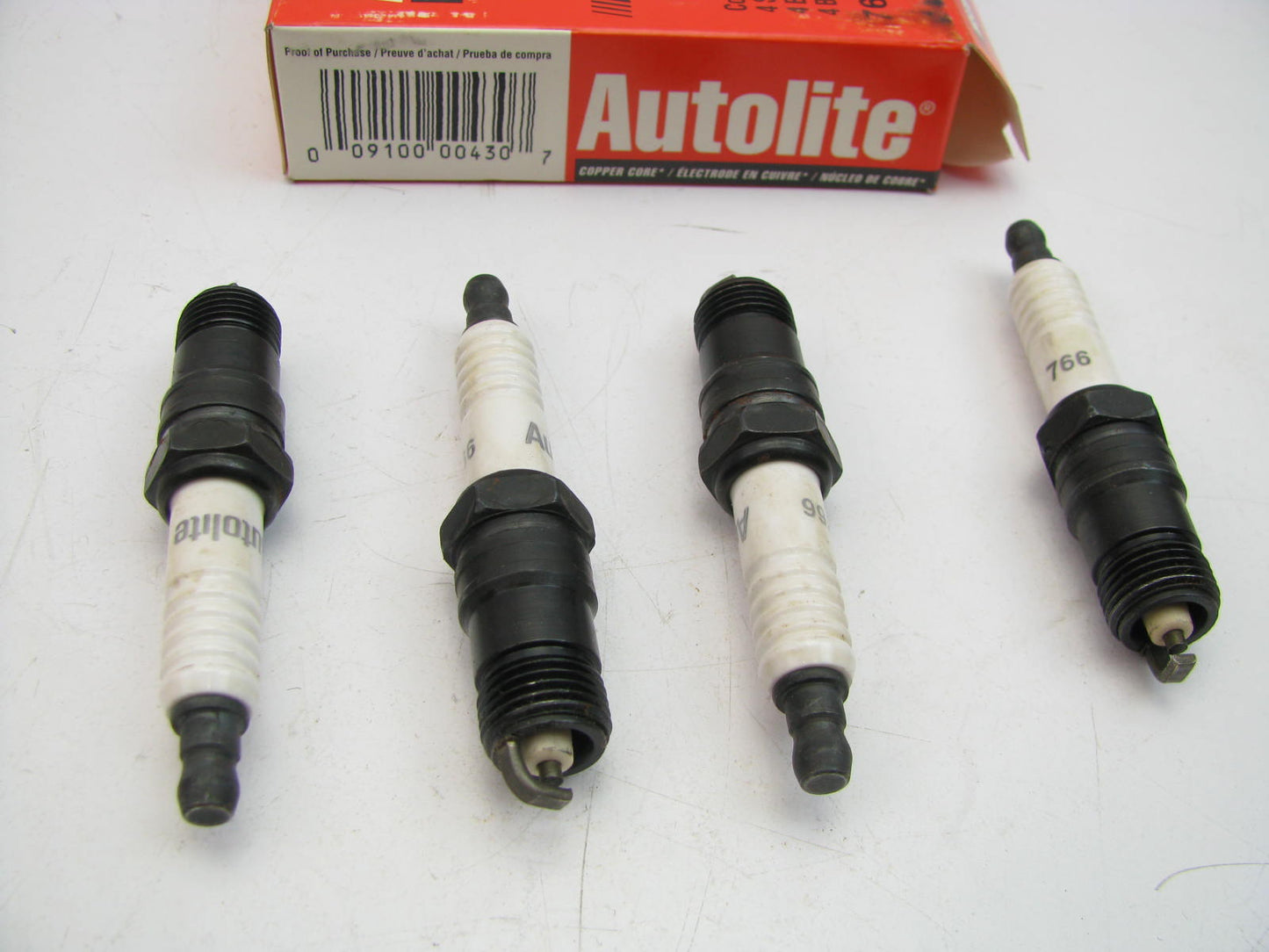 (4) Autolite 766 Ignition Spark Plugs - Copper Resistor