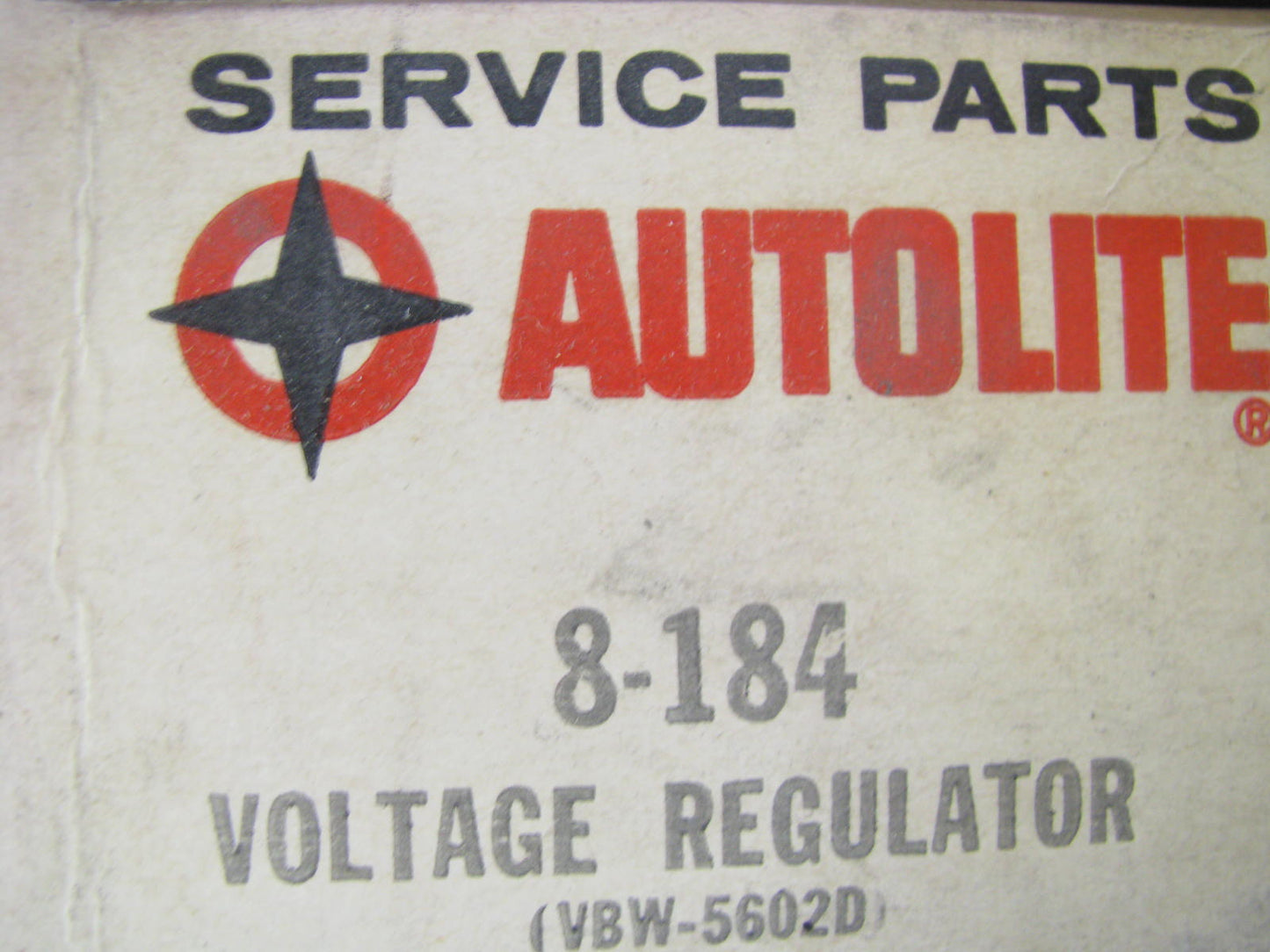 VINTAGE Autolite 8-184 Voltage Regulator - VBW-5602D - UNKNOWN FITMENT