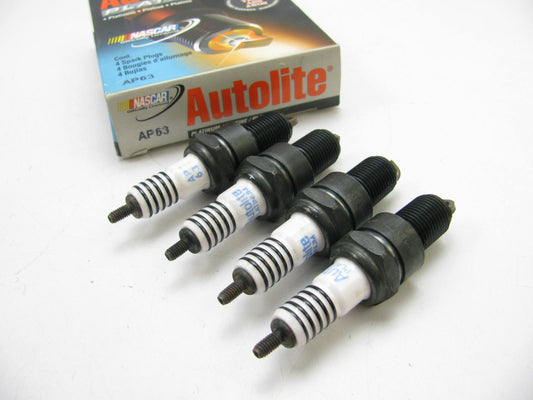 (4) Autolite AP63 Ignition Spark Plugs - Platnium