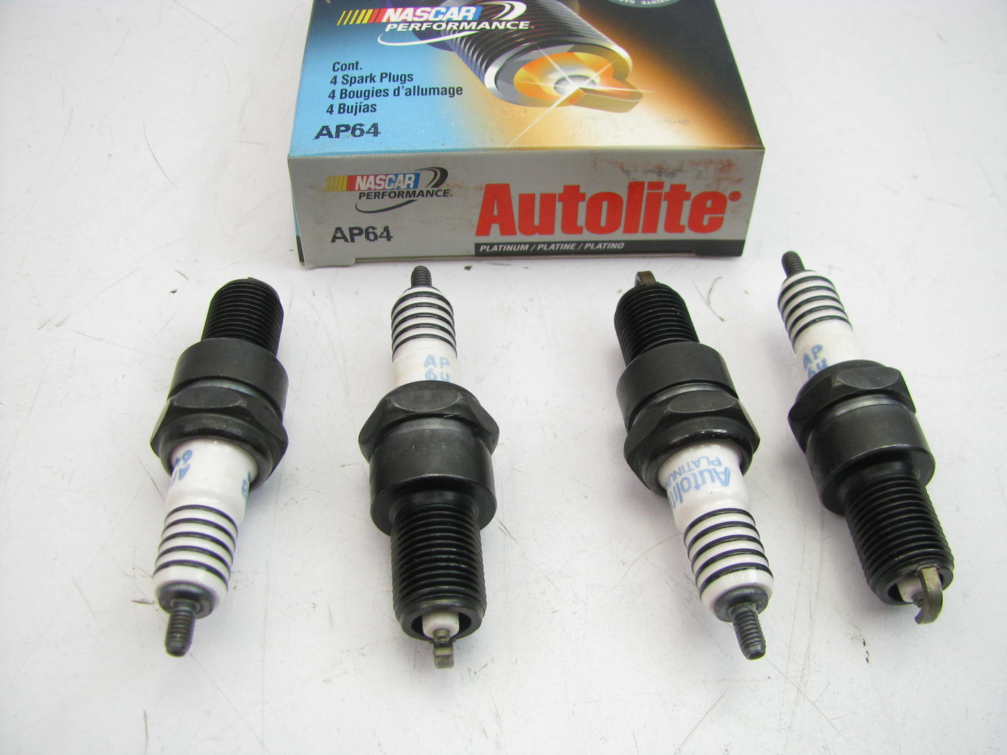(4) Autolite AP64 Ignition Spark Plugs - Platnium