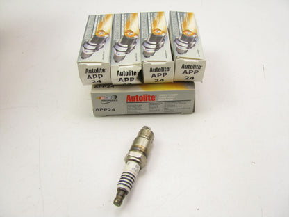 (4) Autolite APP24 Ignition Spark Plugs - Double Platinum