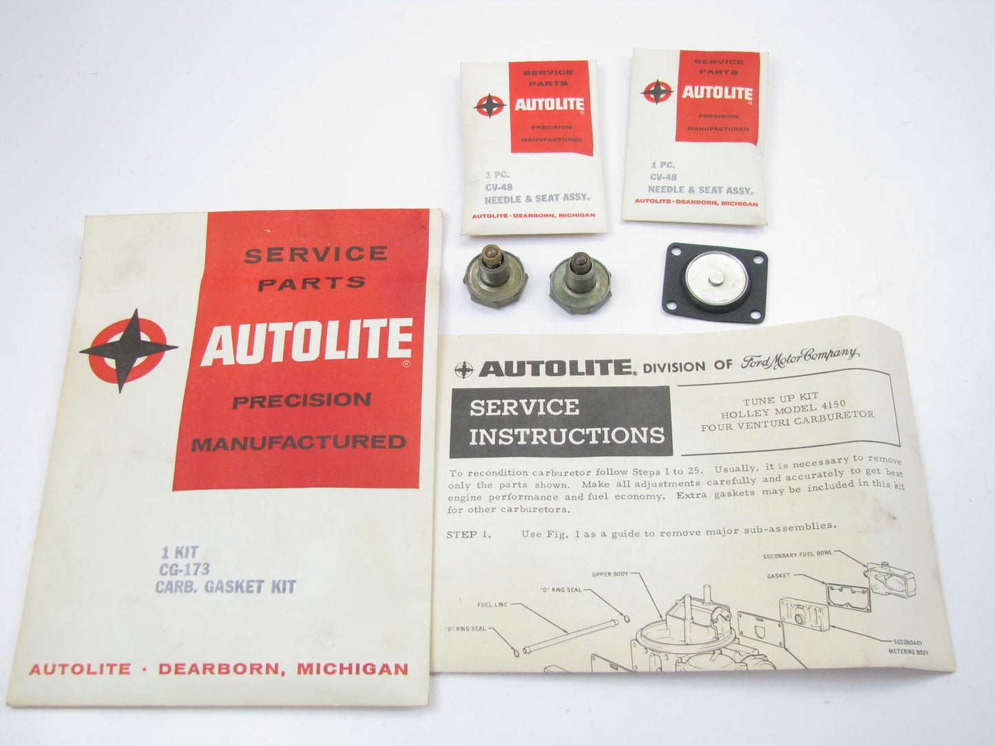 Autolite CT-166 Carburetor Rebuild Kit For Holley Model 4150 4-BBL