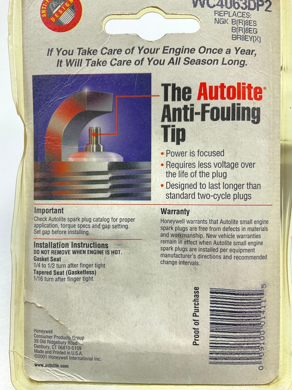 (4) Autolite WC4063 ANTI-FOULING Spark Plugs - Replaces NGK BR8ES