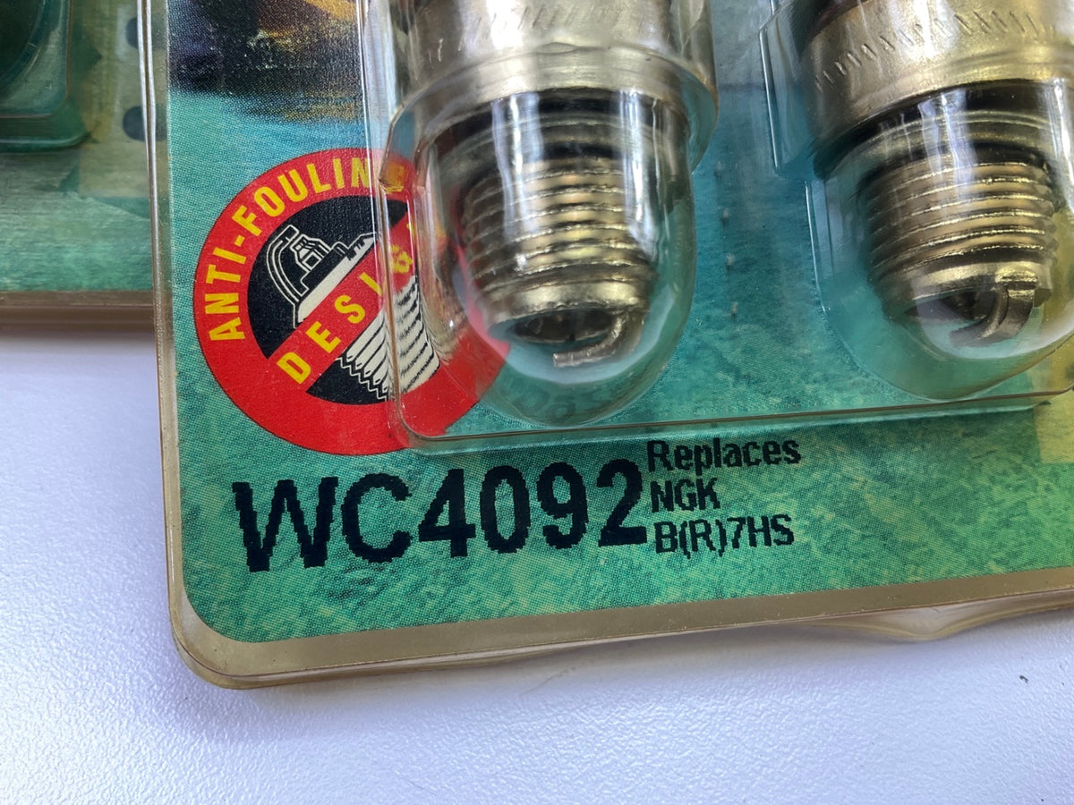 (4) Autolite WC4092 Marine Spark Plugs - Replaces NGK BR7HS