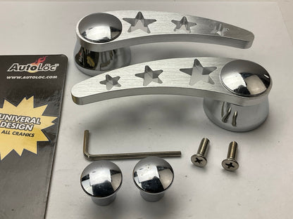 Autoloc AUTDNWC004 Window Crank Handle, Billet ''Star'' Door & Window Crank (Pair)