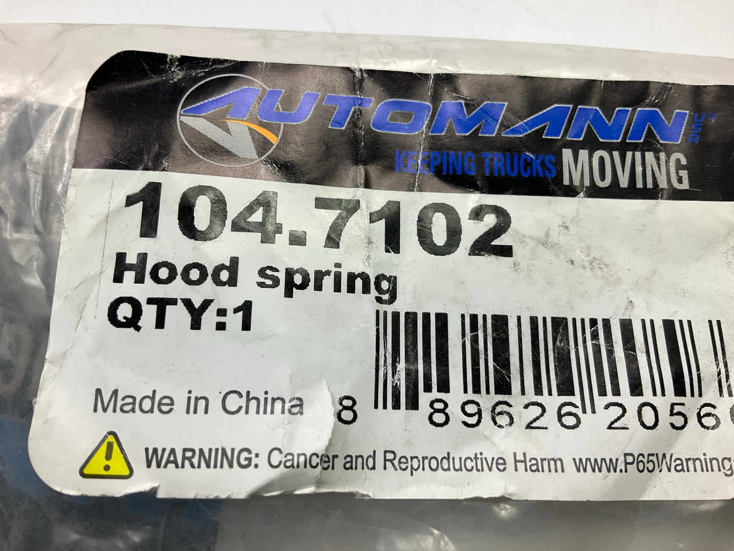 Automann 104.7102 Hood Spring For 1999-2011 Kenworth W900L W/ Fiberglass Hood
