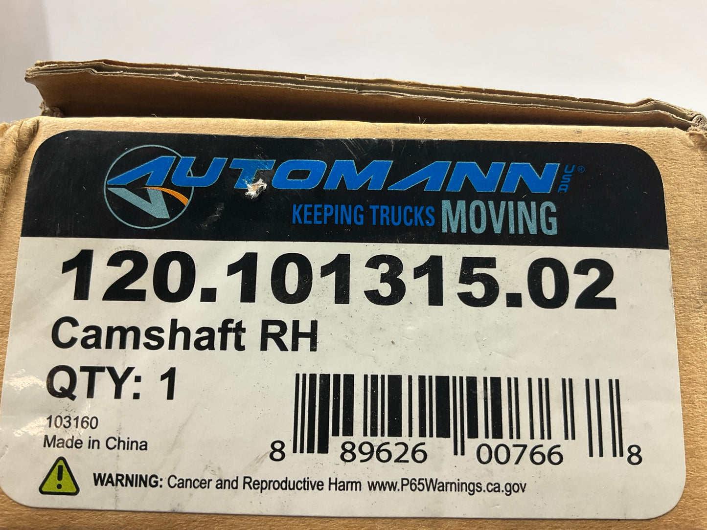 Automann 120.101315.02 Right Brake Camshaft, 1.50''-10 Spline, 13.469'' Long