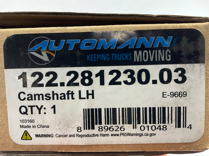 Automann 122.281230.03 Air Brake Camshaft, 1-1/2-28 X 12.938'', Left Side