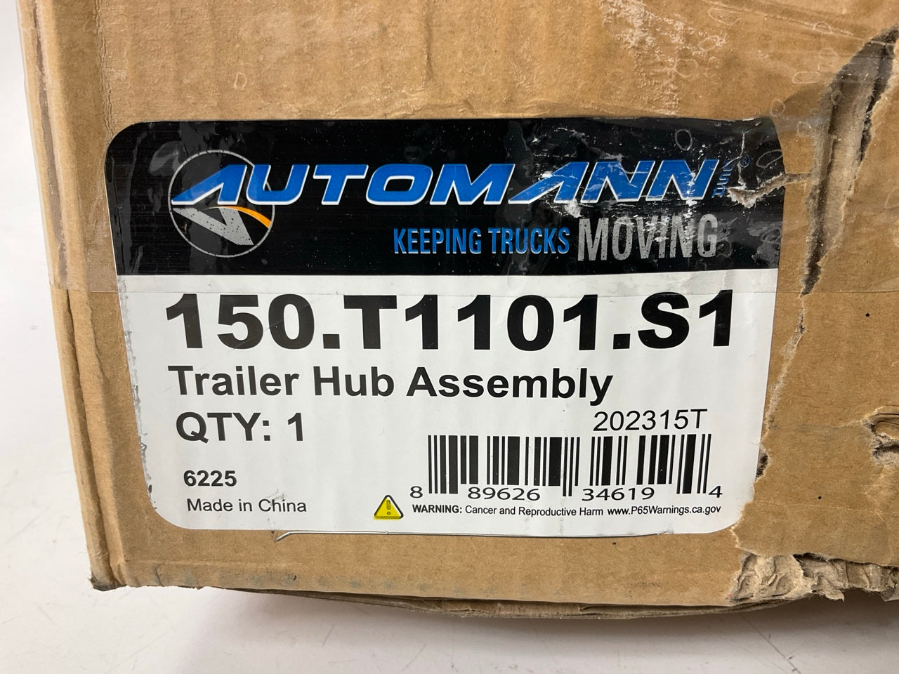 Automann 150.T1101.S1 Outboard Mount 10-Bolt Long Stud Wheel Hub Assembly