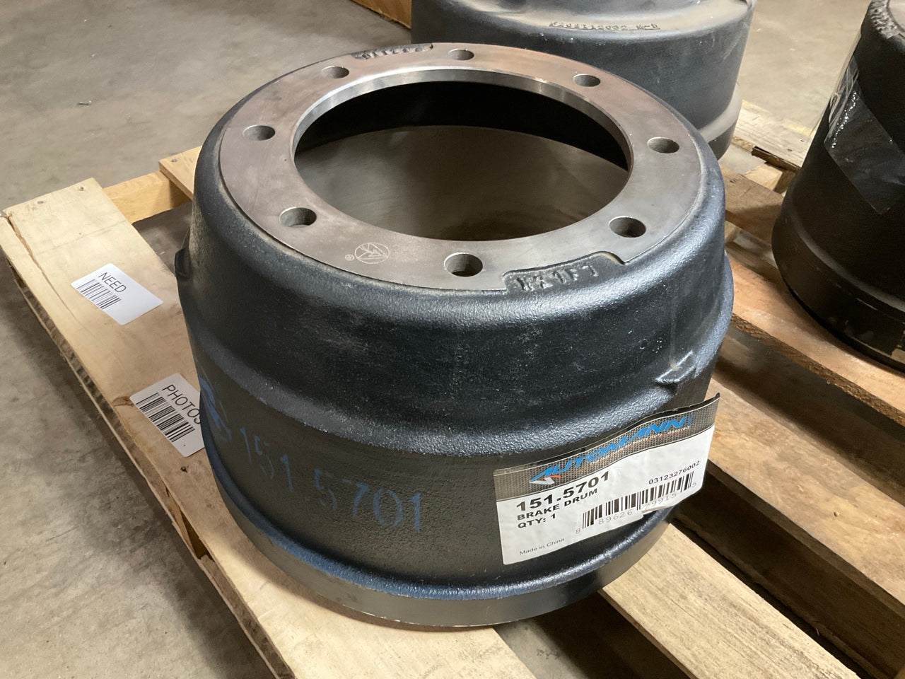 Automann 151.5701 Brake Drum, 15.00'' X 7.00'' - 8.990'' Pilot, 8 Bolt Holes