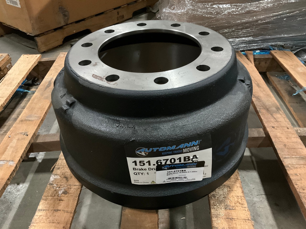 Automann 151.6701BA Outboard Brake Drum 16.5 X 7.0, 10 Bolt Holes 69548B, 3576