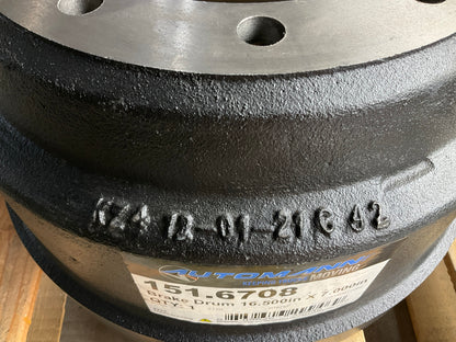 Automann 151-6708 Brake Drum, 16-1/2'' X 7'', 10 Hole 9.440'' Pilot