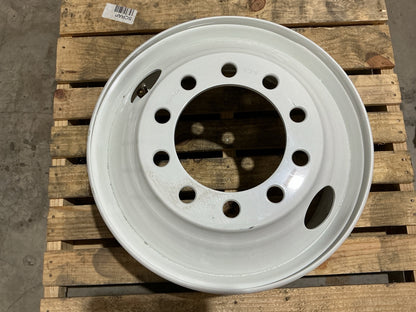 SCUFFED - Automann 157.L225X825SP White Steel Wheel, Stud Pilot, 22.5'' X 8.25''